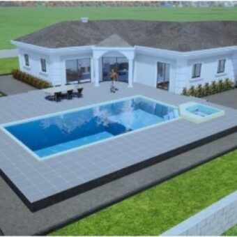 Villa F4 plain pied avec piscine, Ambohibao